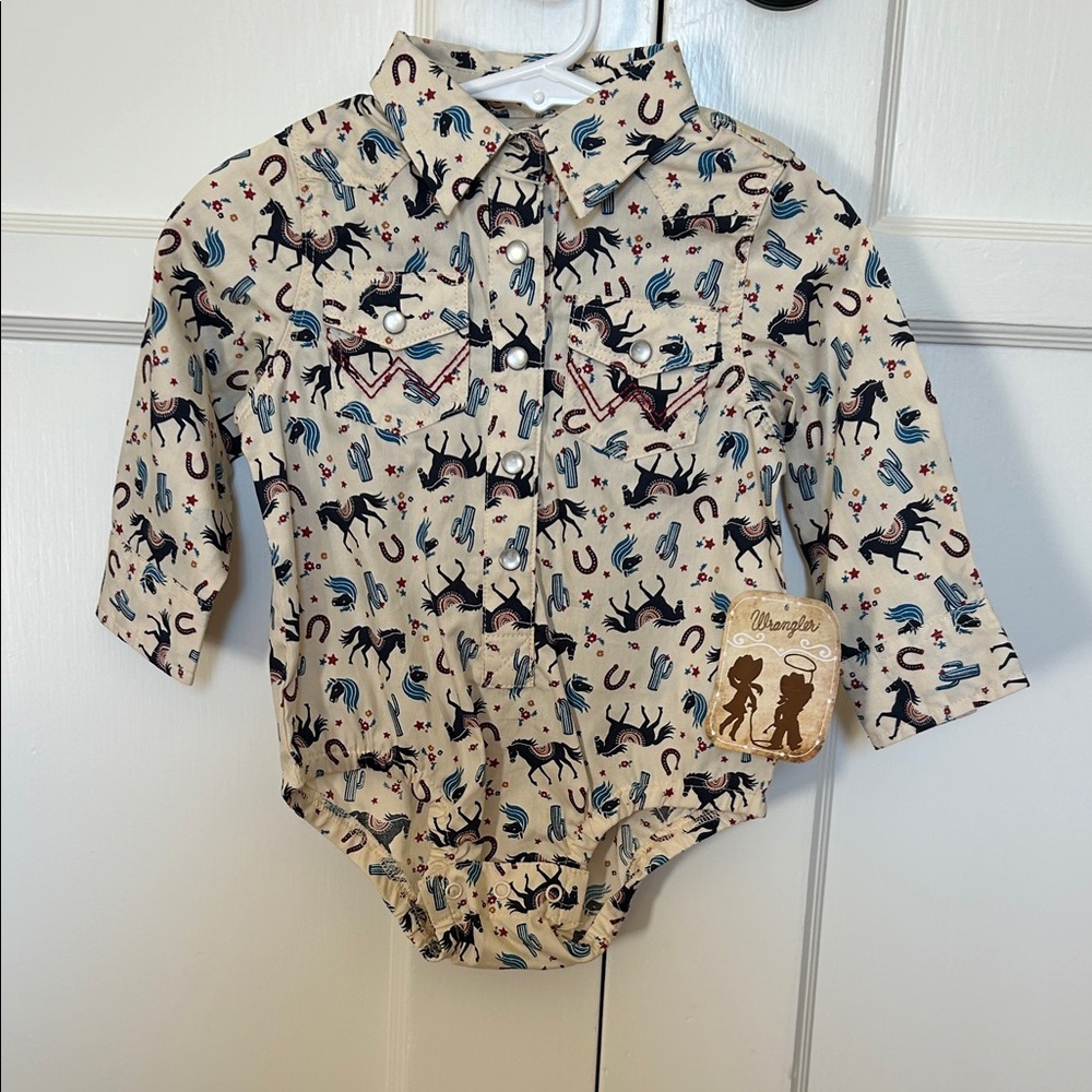 Wrangler Baby Western Print Onesie